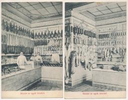 Budapest IX. Ferencváros, Brauch Ferenc kolbász gyáros fogatai és hentes üzlet belsők. Mester utca 3...