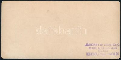 1915 A Dunai Flottila Bodrog monitora ágyújának lövésre előkészítése, sztereófotó, hátoldalon debrec...