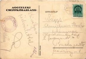 1939 Aggteleki cseppkőbarlang: Akinek nem kellett a barlangvezető! Humoros turisztikai reklám / Hung...