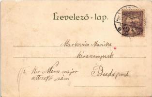 1900 Krampusz / Krampus. G. Rüger & Co. Wien V/I. 1900. No. 51. Art Nouveau litho s: Karl Ellede...