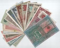 17db-os vegyes korona, pengő, forint bankjegy tétel, közte 1946. 100.000BP T:F,VG az egyik ragasztot...