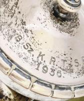 Ezüst (Ag) bonbonier, "BSZKRTSE 1936" felirattal, jelzett, 83g