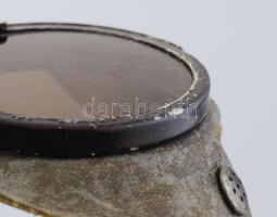 II. világháborús katonai szemüveg (gépjármű-, motoros, pilóta), por ellen védő szűrőkkel. Megkímélt ...