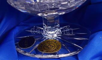 Bohemia ólomkristály brandy pohár garnitúra, 6 darab, jelzett, díszdobozban, m: 10 cm