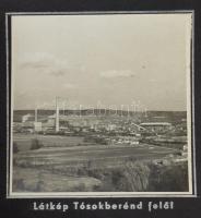 1955 Ajkai Timföldgyár gyárbővítés indítás, fotóalbum 10 db fotóval, 9×9 cm
