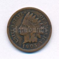 Amerikai Egyesült Államok 1905. 1c bronz "Indian Fej" T:XF United States of America 1905. 1 Cent bronze "Indian Head" C:XF Krause KM#90a