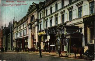 1911 Moscow, Moscou; Nikolskaia Bazar Slave / street view, shops, bazaar (fl)