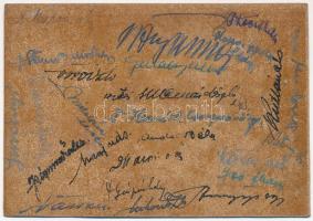 1942 Karácsony a Don parton. Második világháborús magyar tábori posta, saját kézzel festett üdvözlet...