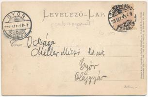 1899 (Vorläufer) Cigány folklór, dombornyomott lap / Zigeuner / Gypsy folklore. Emb. (fl)