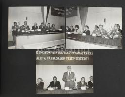 1978 Az Államigazgatási Főiskola ünnepélyes avatása és első tanévnyitója, fotóalbum vegyes méretű ké...