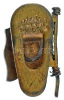 Osztrák-Magyar Monarchia ~1914. Zománcozott bronz zászló alakú patrióta jelvény "MORZSÁNYI J. B...
