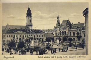 Nagyvárad St László square with the Greek Catholic Bishops Palace and pharmacy