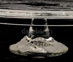 Talpas kristályüveg tortatál, jelzés nélkül, hibátlan, d: 34 cm, m: 9,5 cm