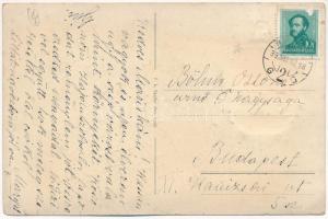 1939 Rozsnyó, Roznava; Irredenta művészlap. Szeiler féle Patent dombornyomott fémplaketten / Hungari...