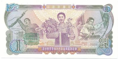 Észak-Korea 1983. (1978) 1W hátoldalán zöld pecséttel (deviza igazolás) T:AU
North Korea 1983. (197...