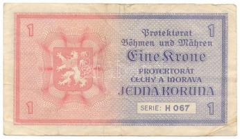 Német Harmadik Birodalom / Cseh-Morva Protektorátus 1940. 1K T:F German Third Reich / Protectorate o...