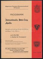 1962 Allgemeiner Deutscher Motorsportverband SV Dynamo, Internatonales Moto-Cross Apolda programfüzet, 10p