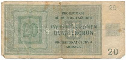 Német Harmadik Birodalom / Cseh-Morva Protektorátus 1944. 20K T:VG German Third Reich / Protectorate...