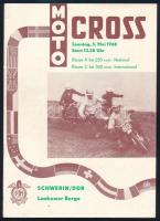 1968 Moto-Cross Schwerin DDR programfüzet, 20p