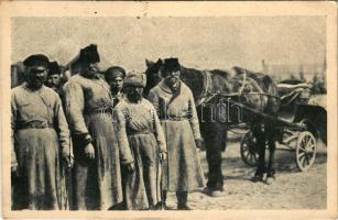 1918 Ukrainische Droschkenkutscher / Ukrainian folklore, carriage drivers (EK)