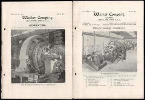 1897 Walker Company Cleveland, Ohio, USA, városi villamosközlekedéssel kapcsolatos kiadványok, 6 db,...
