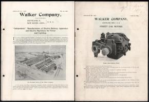 1897 Walker Company Cleveland, Ohio, USA, városi villamosközlekedéssel kapcsolatos kiadványok, 6 db,...