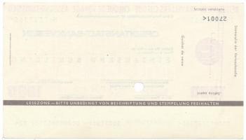 Ausztria / Budapest 1973. "Creditanstalt-Bankverein" utazási csekkje 1000Sch-ről, lyukaszt...