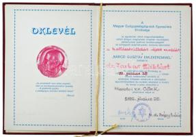 Ács József (1931-) 1992. "Bárczi Gusztáv Emlékérem" kétoldalas bronz emlékérem eredeti dís...