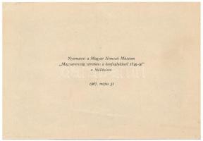 1848. 100Ft "Kossuth bankó" imitációja, hátoldalán "Nyomatott a Magyar Nemzeti Múzeum...