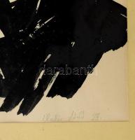 Vladár László (1958-): Édesanyja portréja. Akvarell, papír. Jelzett. Üvegezett fakeretben. 22x15 cm