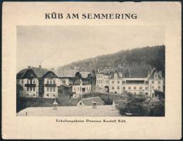 cca 1910 Küb am Semmering 8 oldalas képes bemutató nyomtatvány