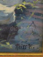 Reiss K. jelzéssel: Kacsák. Olaj, karton. Üvegezett fakeretben. 28x33 cm