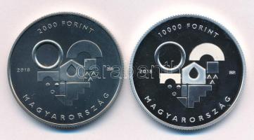 2018. 2000Ft Cu-Ni "Családok éve" kapszulában + 10.000Ft Ag "Családok éve" kapsz...