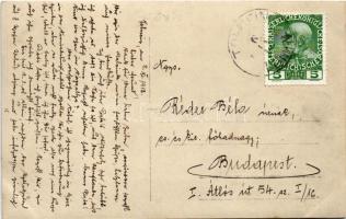 1912 Tolmezzo, Tolmec, Tolmein; K.u.k. Kaserne / Austro-Hungarian military barracks and soldiers. ph...