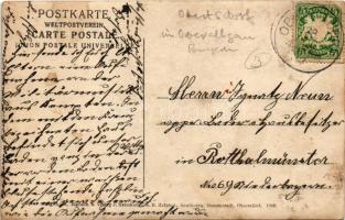 Oberstdorf, Hotel Hirsch, Café, Hotel zum Mohren, Adler Drogerie / hotels, café, drugstore, shop of ...