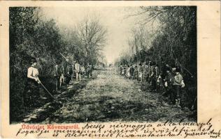 1903 Kövecses puszta, Strkovec (Sopornya, Soporna); vadászat az Esterházy kastélynál / hunting near the castle