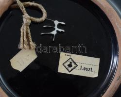 Holló Katalin által készített dísztányér álomszerű jelenettel díszítve, jelzett, d: 29,5 cm