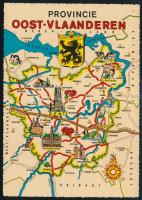 ca 1980 Magyar kajak kenusok aláírása Belgiumból hazaküldött képeslapon Petrikovics, Ring Rudolf, Ve...