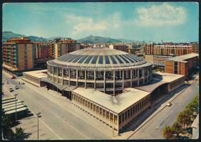 1968 Magyar kosárlabda csapat tagjainak aláírása Olaszországból hazaküldött képeslapon Pálffy, Terem...