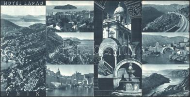 cca 1930 Grand Hotel Imperial és lapad Dubrovnik, képes kihajtható jugoszláv turisztikai prospektus,...