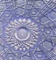 Bohemia ólomkristály asztalközép, jelzett, hibátlan, dobozában, 28x28 cm