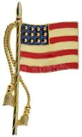 Amerikai Egyesült Államok DN "Zászló" műgyantás fém jelvény (68x40mm) T:UNC USA ND "Flag" synthetic resin metal badge (68x40mm) C:UNC