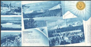 cca 1940 Csorbató télen, Magas Tátra, Szlovákia, képes turisztikai prospektus, magyar nyelven / trav...