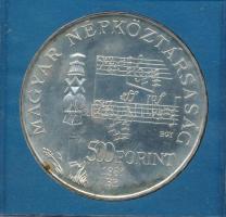1981. 500Ft Ag "Bartók Béla" fekete, "MNB" tokban T:BU Adamo EM62