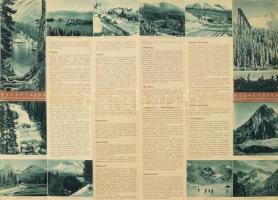 cca 1930 Magas Tátra, képekkel és térképpel illusztrált turisztikai prospektus, magyar nyelven / tra...