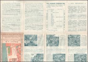 cca 1910 Pauly & Cie, velencei üveg- és bútorgyár képekkel és térképpel illusztrált kihajtható r...