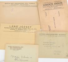 cca 1920-1945 reklámos levélborítékok, céges fejléccel, néhány meghívó, kb 100 db