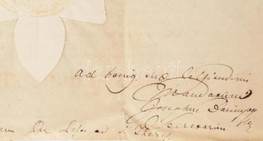 1852 Scitovszky János (1785-1866) bíboros, hercegprímás, esztergomi érsek által aláírt egyházi, vias...