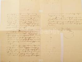 1827 Gróf Zichy István diplomata szentpétervári követ aláírt levele Metternich kancellárhoz