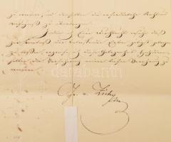 1827 Gróf Zichy István diplomata szentpétervári követ aláírt levele Metternich kancellárhoz